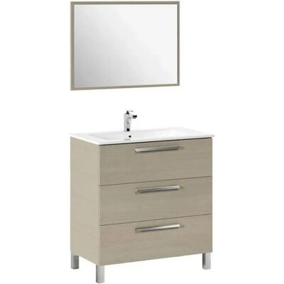 Pegane Meuble sous-vasque avec miroir - 80 x 60 x 45 cm - Publicité Pegane Meuble sous-vasque avec miroir - 80 x 60 x 45 cm - Publicité