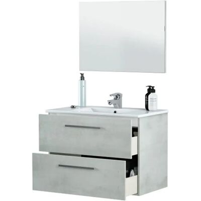 Pegane Meuble Sous-Vasque + Miroir - Publicité Pegane Meuble Sous-Vasque + Miroir - Publicité
