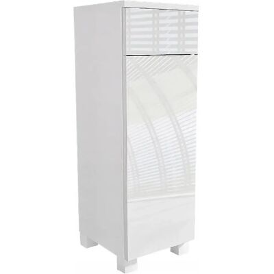 Tendance DUSINE LAVEO 30 CM - Meuble salle de bain - Blanc laqué - Publicité Tendance DUSINE LAVEO 30 CM - Meuble salle de bain - Blanc laqué - Publicité