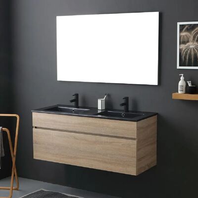 Kiamami Valentina - Meuble de Salle de Bain 120cm Chêne Naturel Double Lavabo - Publicité Kiamami Valentina - Meuble de Salle de Bain 120cm Chêne Naturel Double Lavabo - Publicité