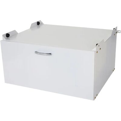 DECOSHOP26 - Meuble sous lave-linge - 33x61x62 cm - MDF/acier blanc - Meuble lave-linge - Publicité DECOSHOP26 - Meuble sous lave-linge - 33x61x62 cm - MDF/acier blanc - Meuble lave-linge - Publicité