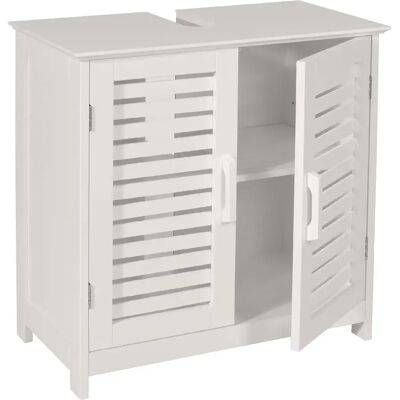 DÉCOSHOP26 - 60x60x30 cm MDF - White - meuble lavabo - Publicité DÉCOSHOP26 - 60x60x30 cm MDF - White - meuble lavabo - Publicité