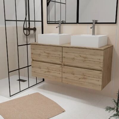 AURLANE TIMBER Meuble salle de bain 120 cm - Publicité AURLANE TIMBER Meuble salle de bain 120 cm - Publicité