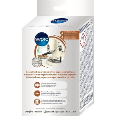 Wpro KMC800/1 - Kit Détartrant et Dégraissant pour Machine à Café - Publicité Wpro KMC800/1 - Kit Détartrant et Dégraissant pour Machine à Café - Publicité
