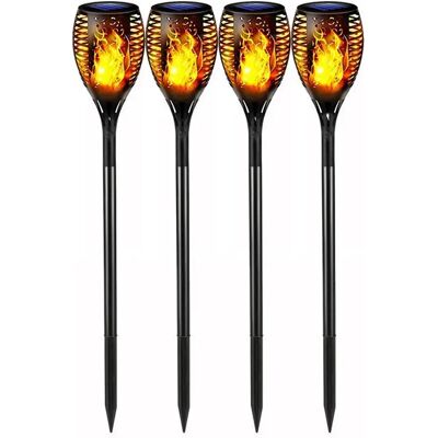 Visiodirect torches LED solaires effet flamme IP65 - Lot de 4 - Publicité Visiodirect torches LED solaires effet flamme IP65 - Lot de 4 - Publicité