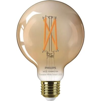 Philips Ampoule LED connectée E27 Ambre - Publicité Philips Ampoule LED connectée E27 Ambre - Publicité