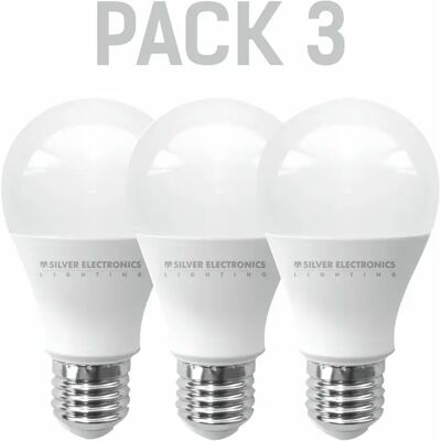 Lot de 3 ampoules LEDECO Silver Electronics Standard 8W E27 3000K Blanc Chaud - Publicité Lot de 3 ampoules LEDECO Silver Electronics Standard 8W E27 3000K Blanc Chaud - Publicité