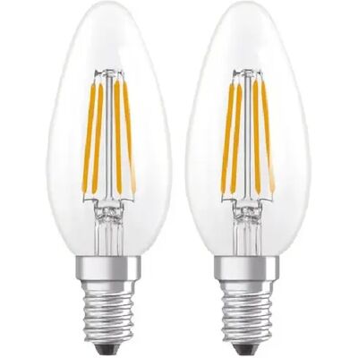 OSRAM LED Retrofit CLASSIC B Flamme E14 - Verre clair - 2700K - 3,4W - 470 lm - Publicité OSRAM LED Retrofit CLASSIC B Flamme E14 - Verre clair - 2700K - 3,4W - 470 lm - Publicité