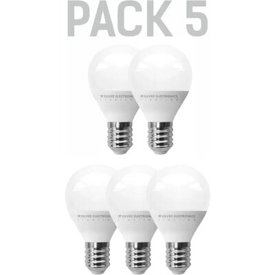 Pack x5 LEDECO Spherical Bulb Silver Electronics E14 600lm 7W 4000K - Publicité Pack x5 LEDECO Spherical Bulb Silver Electronics E14 600lm 7W 4000K - Publicité
