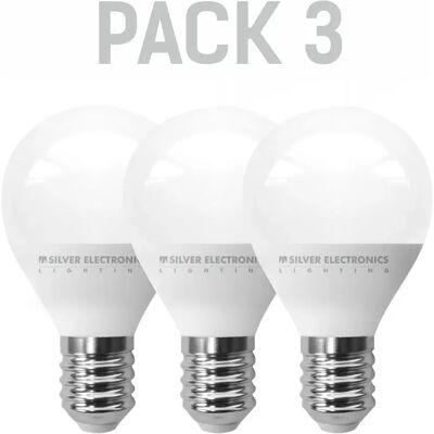 Pack x3 LEDECO Spherical Bulb Silver Electronics E14 600lm 7W 4000K - Publicité Pack x3 LEDECO Spherical Bulb Silver Electronics E14 600lm 7W 4000K - Publicité