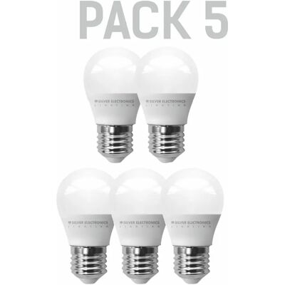 Pack x5 LEDECO Spherical Bulb Silver Electronics E27 600lm 7W 3000K - Publicité Pack x5 LEDECO Spherical Bulb Silver Electronics E27 600lm 7W 3000K - Publicité