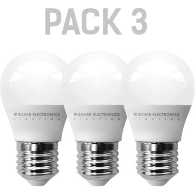 Pack x3 LEDECO Spherical Bulb Silver Electronics E27 600lm 7W 3000K - Publicité Pack x3 LEDECO Spherical Bulb Silver Electronics E27 600lm 7W 3000K - Publicité