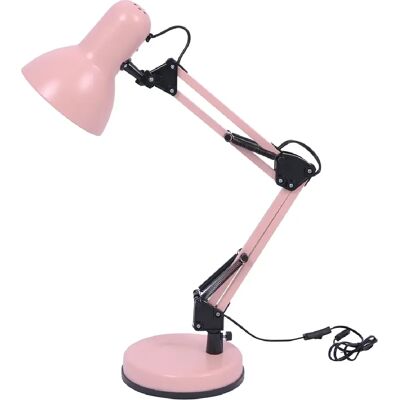Lampe de bureau métal articulée Cosmo rose/noir E27 Kaja - Publicité Lampe de bureau métal articulée Cosmo rose/noir E27 Kaja - Publicité