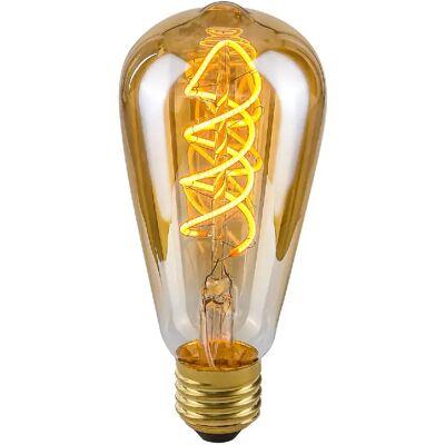 Ampoule LED E27 4W 2200K ambre rétro Edison Italux ST64 - Publicité Ampoule LED E27 4W 2200K ambre rétro Edison Italux ST64 - Publicité