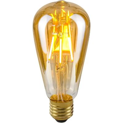 Ampoule LED E27 4W 2200K Edison ST64 Italux ambrée - Publicité Ampoule LED E27 4W 2200K Edison ST64 Italux ambrée - Publicité