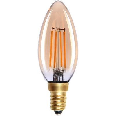 Ampoule LED 4W E14 bougie ambre dimmable 2200K Italux - Publicité Ampoule LED 4W E14 bougie ambre dimmable 2200K Italux - Publicité