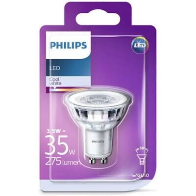 Philips LED GU10 3,5W 4000K - Publicité Philips LED GU10 3,5W 4000K - Publicité