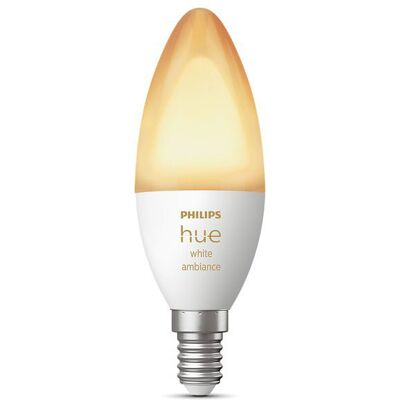 Philips Hue White Ambiance Flamme E14 6 W Bluetooth x 1 - Publicité Philips Hue White Ambiance Flamme E14 6 W Bluetooth x 1 - Publicité