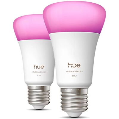 Philips Hue White and Color Ambiance E27 A60 6 W Bluetooth x 2 - Publicité Philips Hue White and Color Ambiance E27 A60 6 W Bluetooth x 2 - Publicité