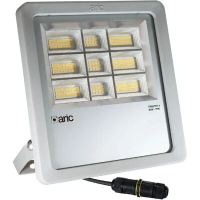 Aric Projecteur de chantier Twister 4 - 60 W - Gris - Publicité Aric Projecteur de chantier Twister 4 - 60 W - Gris - Publicité