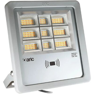 Aric Projecteur de chantier Twister 4 - 60 W - 3CCT - Gris - Publicité Aric Projecteur de chantier Twister 4 - 60 W - 3CCT - Gris - Publicité
