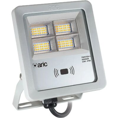 Aric Projecteur de chantier Twister 4 - 23 W - Avec détecteur - Gris - Publicité Aric Projecteur de chantier Twister 4 - 23 W - Avec détecteur - Gris - Publicité