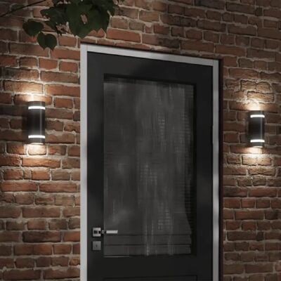 Applique Murale Extérieure VIDAXL Noir Aluminium - Lampe Murale - Publicité Applique Murale Extérieure VIDAXL Noir Aluminium - Lampe Murale - Publicité