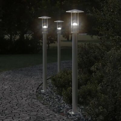 Lampes de sol en extérieur vidaXL 3 pièces Argenté 100 cm - Lampes d’extérieur - Publicité Lampes de sol en extérieur vidaXL 3 pièces Argenté 100 cm - Lampes d’extérieur - Publicité