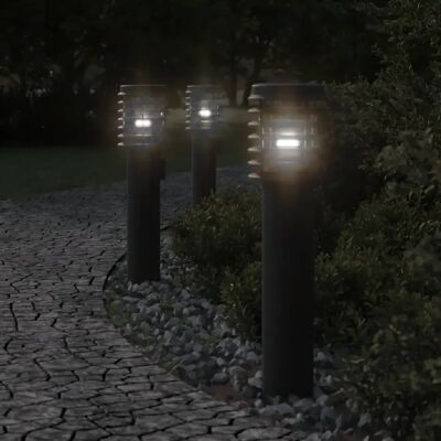 vidaXL Lampe de sol en acier inoxydable noir - Extérieur - 60 cm - Publicité vidaXL Lampe de sol en acier inoxydable noir - Extérieur - 60 cm - Publicité