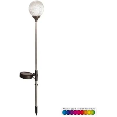 ATMOSPHERA Balise Solaire en Verre 52cm Argent - Publicité ATMOSPHERA Balise Solaire en Verre 52cm Argent - Publicité