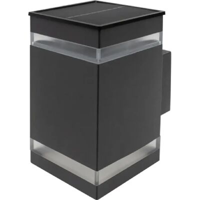 Ecolight Applique solaire carrée gris/noir LED 1,2W crépusc. Publicité Ecolight Applique solaire carrée gris/noir LED 1,2W crépusc. Publicité