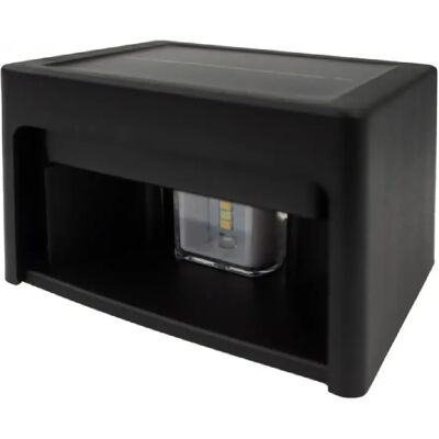 Ecolight Applique solaire LED 0,5W capteur crépuscule noire IP44 - Publicité Ecolight Applique solaire LED 0,5W capteur crépuscule noire IP44 - Publicité
