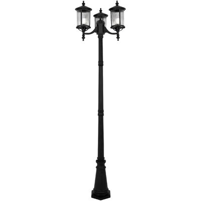 Lampadaire jardin noir classique 3xE27 Miami Kaja 225cm - Publicité Lampadaire jardin noir classique 3xE27 Miami Kaja 225cm - Publicité