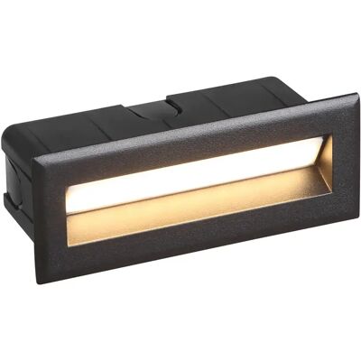 Applique encastrée ext. noire IP65 LED 5W 3000K Italux - Publicité Applique encastrée ext. noire IP65 LED 5W 3000K Italux - Publicité