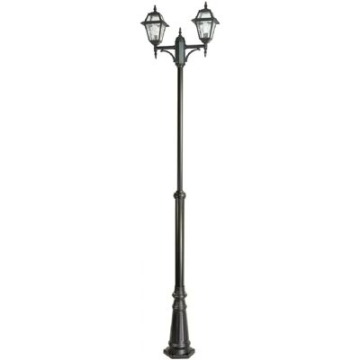 SUMA Lampadaire jardin rétro 285 cm 2xE27 noir IP43 SU-MA - Publicité SUMA Lampadaire jardin rétro 285 cm 2xE27 noir IP43 SU-MA - Publicité