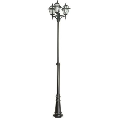 SUMA Lampadaire jardin rétro 285 cm 3xE27 noir IP43 SU-MA - Publicité SUMA Lampadaire jardin rétro 285 cm 3xE27 noir IP43 SU-MA - Publicité