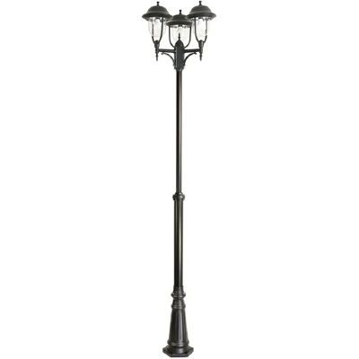 SUMA Lampadaire jardin rétro 295 cm 3xE27 noir IP43 SU-MA - Publicité SUMA Lampadaire jardin rétro 295 cm 3xE27 noir IP43 SU-MA - Publicité