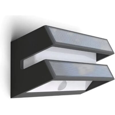 LUTEC - BARLO - Anthracite - Applique murale solaire LED extérieure - Publicité LUTEC - BARLO - Anthracite - Applique murale solaire LED extérieure - Publicité