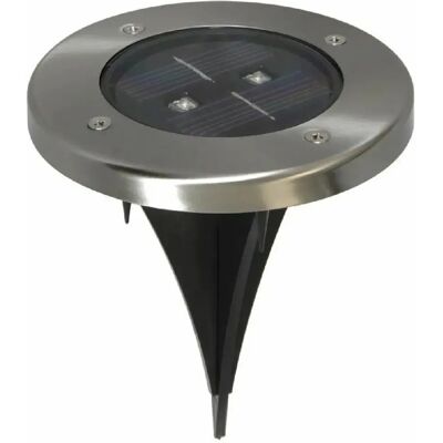 Ranex RA-5000389 Éclairage extérieur au sol - Acier inox, IP44, LED solaire, 2x0.06W - Publicité Ranex RA-5000389 Éclairage extérieur au sol - Acier inox, IP44, LED solaire, 2x0.06W - Publicité
