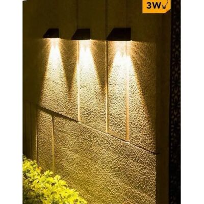 TRADE SHOP TRAESIO - YH0615 - Blanc chaud - 3 W IP65 - LED solaire murale - Publicité TRADE SHOP TRAESIO - YH0615 - Blanc chaud - 3 W IP65 - LED solaire murale - Publicité