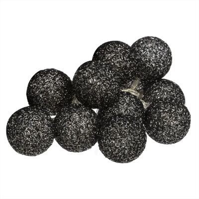 ATMOSPHERA Guirlande LED 10 boules - Noir argenté - Publicité ATMOSPHERA Guirlande LED 10 boules - Noir argenté - Publicité