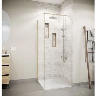 Aurlane Retour porte de douche fixe - Publicité Aurlane Retour porte de douche fixe - Publicité