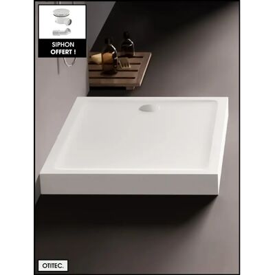 OTITEC Bac à douche rectangulaire - 70x90cm - Blanc - Siphon inclus - Publicité OTITEC Bac à douche rectangulaire - 70x90cm - Blanc - Siphon inclus - Publicité