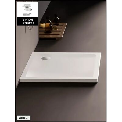 OTITEC Bac à Douche Carré - 80x80x4,5 cm - Blanc - avec Siphon - Publicité OTITEC Bac à Douche Carré - 80x80x4,5 cm - Blanc - avec Siphon - Publicité