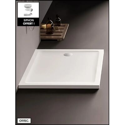 OTITEC - Moon - Blanc - 80x90x4.5 cm - Bac de douche - Publicité OTITEC - Moon - Blanc - 80x90x4.5 cm - Bac de douche - Publicité