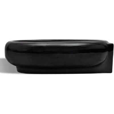 Les Tendances - Lavabo mural en céramique - 410x280x125mm - Noir - Sink - Publicité Les Tendances - Lavabo mural en céramique - 410x280x125mm - Noir - Sink - Publicité