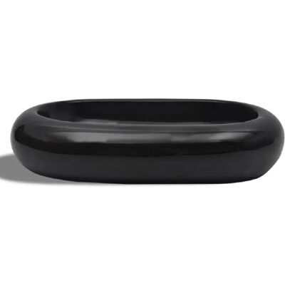 Helloshop26 - Ceramic Oval Sink - Noir - Sink - Publicité Helloshop26 - Ceramic Oval Sink - Noir - Sink - Publicité