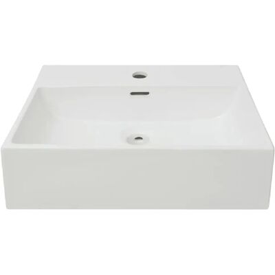 HELLOSHOP26 - Bassin en céramique 51,5cm - Blanc - Céramique - Bassin - Publicité HELLOSHOP26 - Bassin en céramique 51,5cm - Blanc - Céramique - Bassin - Publicité
