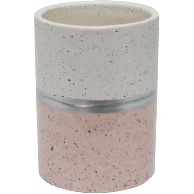 Douceur d'intérieur - Ceramic toothbrush cup - Pink - 7 x 10 cm - Gobelet à brosses - Publicité Douceur d'intérieur - Ceramic toothbrush cup - Pink - 7 x 10 cm - Gobelet à brosses - Publicité