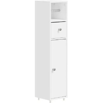 SoBuy Armoire de salle de bain avec porte-rouleau blanc 20x20x85 cm BZR219-W - Publicité SoBuy Armoire de salle de bain avec porte-rouleau blanc 20x20x85 cm BZR219-W - Publicité